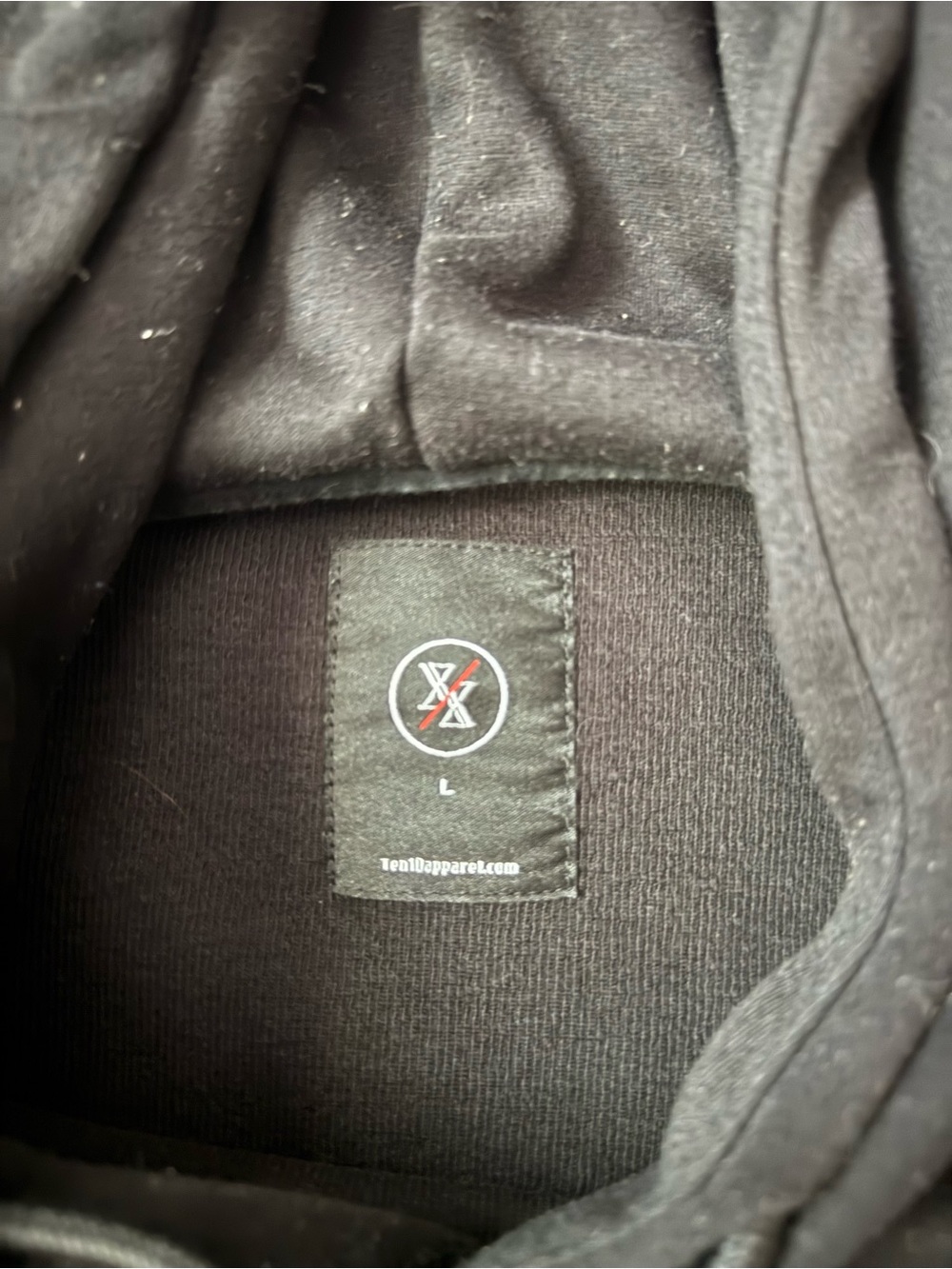 Ten/10 Apparel Black Cortex Hoodie - LARGE